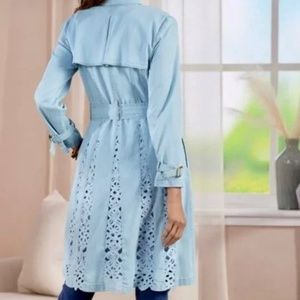 NWT Soft Surroundings Lior Trenchcoat Denim